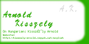 arnold kisszely business card